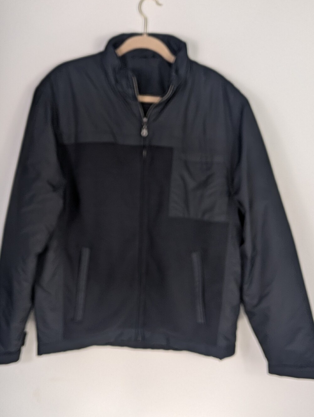 Vintage Givenchy Men 4G Monogram Fleece Mixed Media Full Zip Jacket Black L